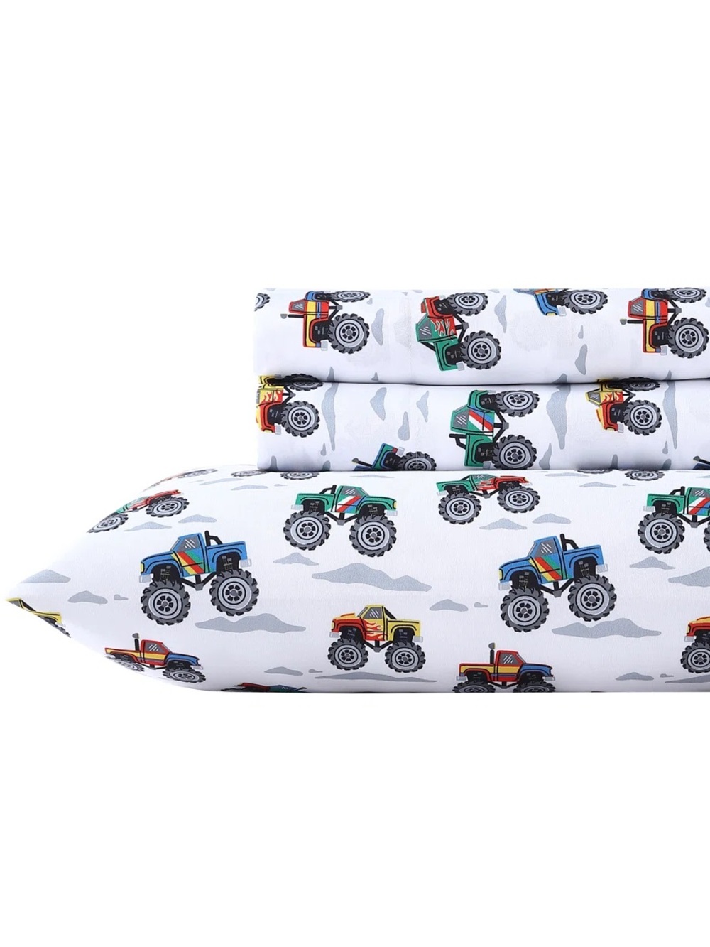 Poppy & Fritz Monster Trucks Microfiber Sheet Sets (Full / Double)